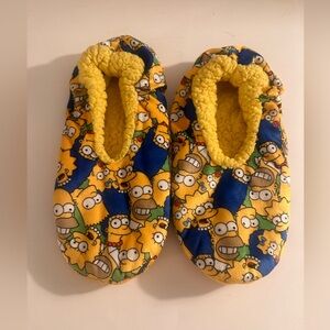 Cozy Yellow Cartoon Winter The Simpsons House slippers.